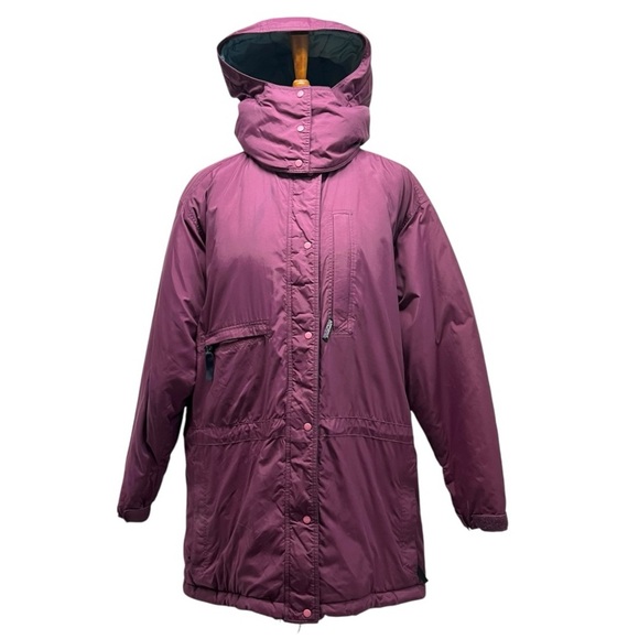 Patagonia Jackets & Blazers - Patagonia Vintage Purple Hooded Outdoor Winter Parka Mid Length Coat Women Large